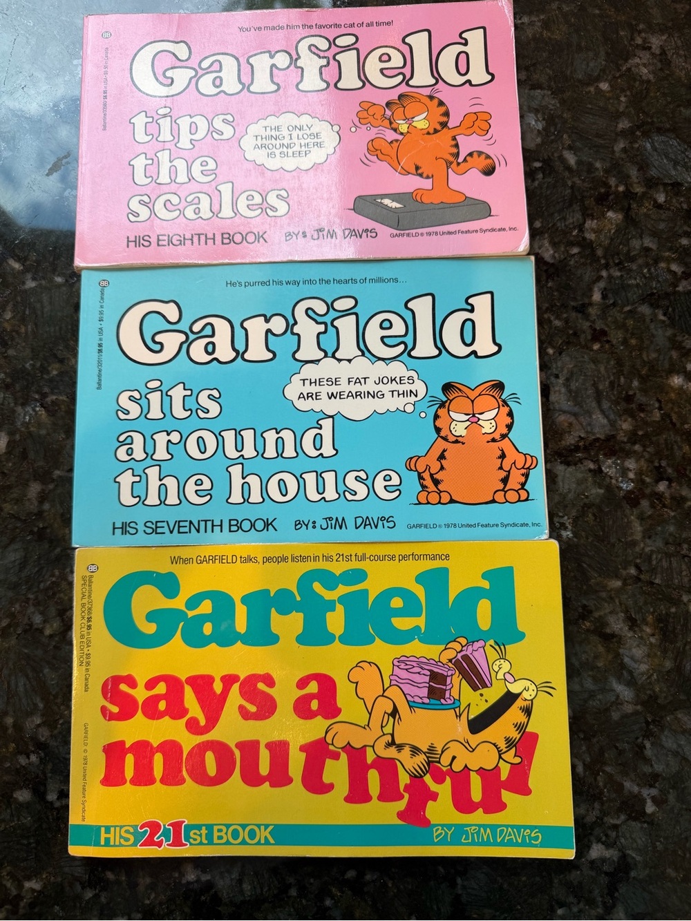 Vintage Garfield Comic Books. Lot of 3. 80’s and 90’s. Cat lover. Collectibles.